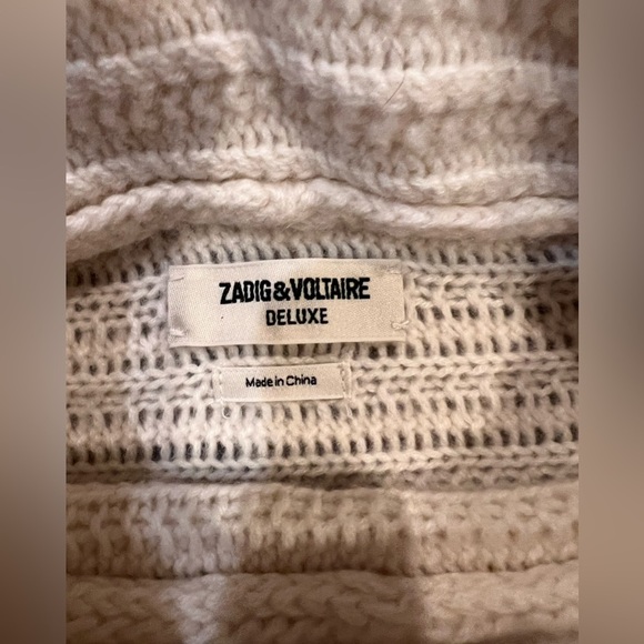 Zadig & Voltaire Ivory Athino Deluxe cashmere Sweater. A5 - Picture 5 of 6